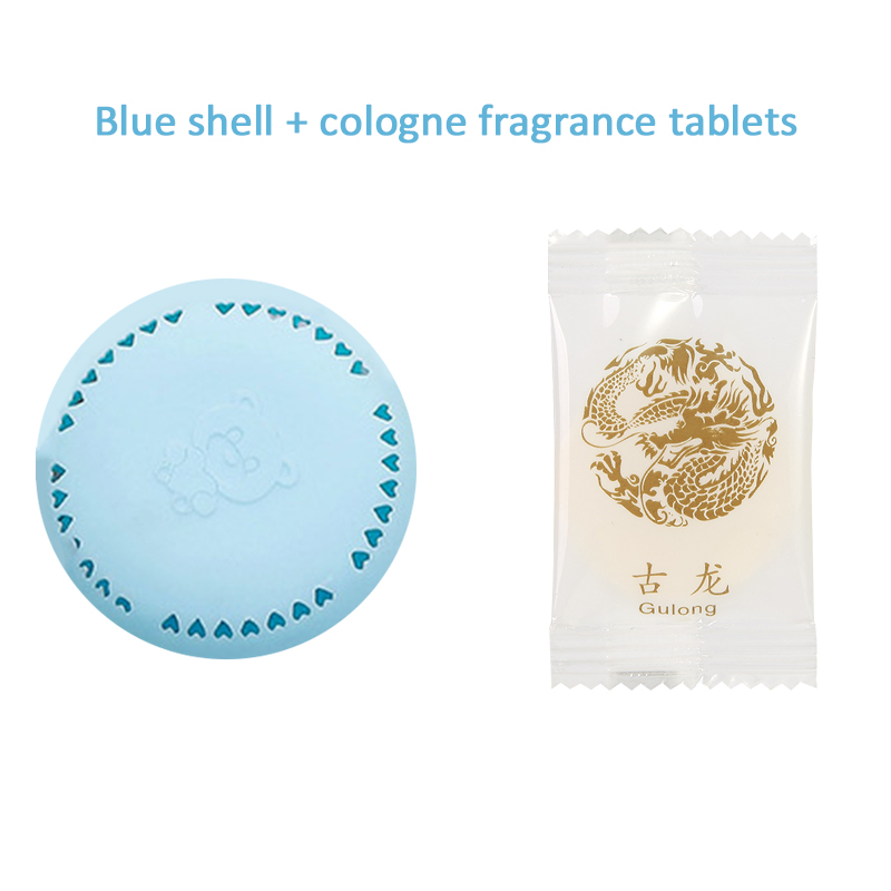 Luftfräschare för hemmabruk toalett aromaterapi doft varaktig deodorant rund fast fräschare för sovrum garderob biltillbehör: Blå