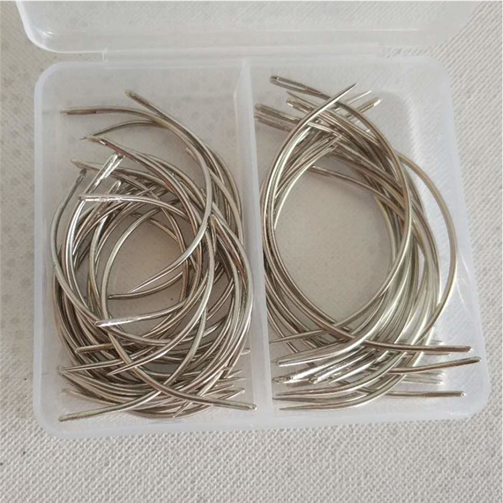 Combo C Type Hair Weave Needle Canvas Repair Weaving Curved Sewing Needles Pins