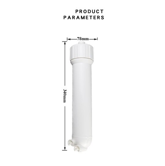 Carcasa de membrana de ósmosis inversa 50/75/100 GPD, carcasa de filtro de agua de repuesto para sistema de ósmosis inversa