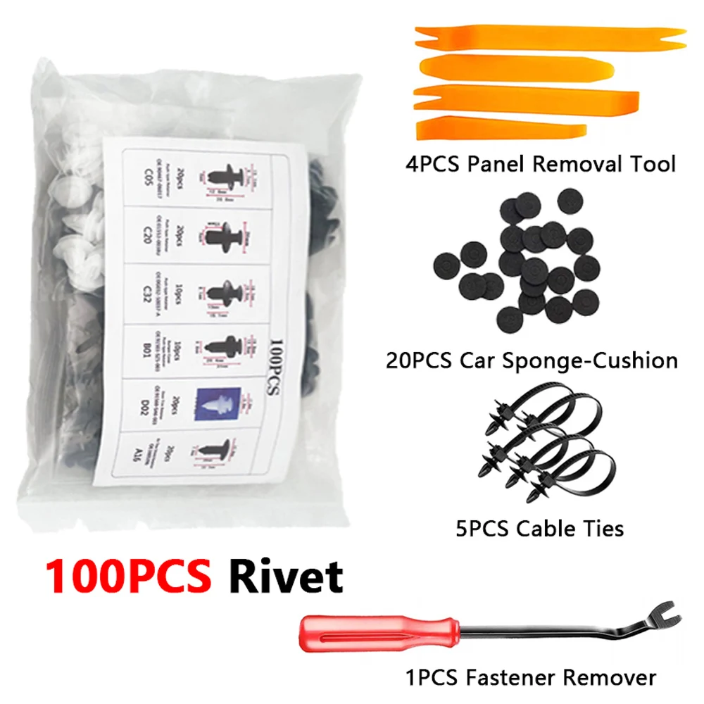 Auto Stoßstange Halter Clips Kunststoff Nieten Kabelbinder Verschluss Entferner Bausatz Auto Fender drücken Stift Niet Tür trimmen Tafel Clips Werkzeuge: Braun