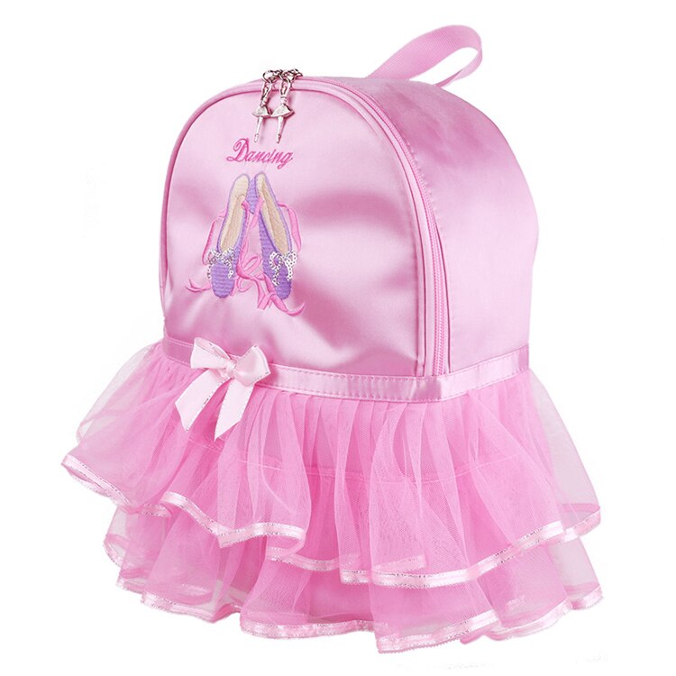 Pige danse taske til piger danse ballet taske til piger baby børn pink blonder ballerina taske børn gymnastik broderet rygsæk