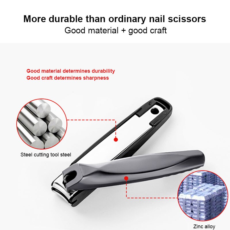 Splash-proof Nail Clippers Set Stainless Steel Single Diagonal Anti-splash Nail Cutter 4 Styles Sharper Nail Trimmer