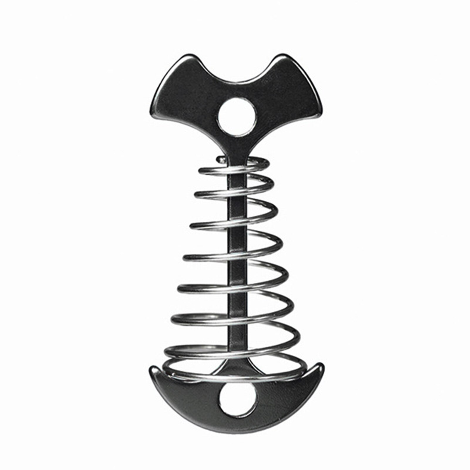 Tent Floor Nail Fish Bone Shape Spring Deck Hook Aluminum Alloy Nail Outdoor Camping Accessory Nails Fasteners: Black