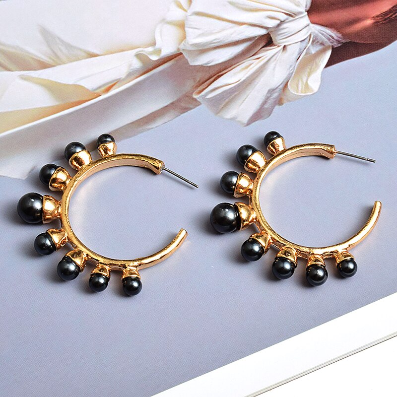 Nouveauté rond en métal boucles d'oreilles déclaration tendance goutte boucle d'oreille Fine bijoux accessoires pour les femmes