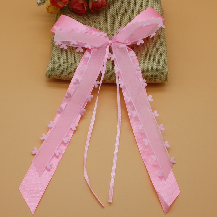 10 szt. Kokardki ślubne, wstążki, kokardy, ozdoby robić pakowania prezentów, dekoracje na ślubny samochód, akcesoria na przyjęcie urodzinowe, dekoracje na krzesła, DIY, dekoracje na przyjęcie weselne: Różowy