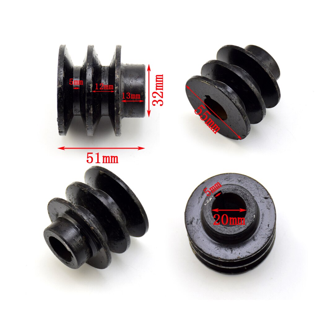 V Belt Pulley Bore Die Double Groove 35mm OD 20mm ID For Honda 168F 170F GX110 GX120 GX160 GX200 7HP ATV Go Kart Engines