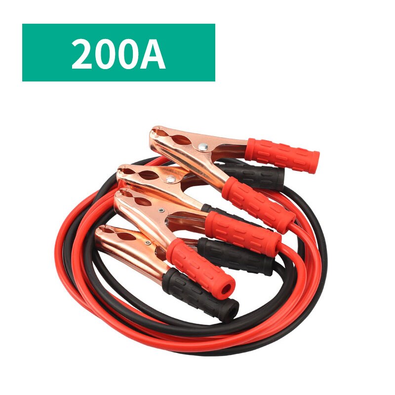 Auto Car Jaw Electric Alligator Clip Battery Test Clamp Cable Black Red 200A 400A 600A 2Pcs: 200A