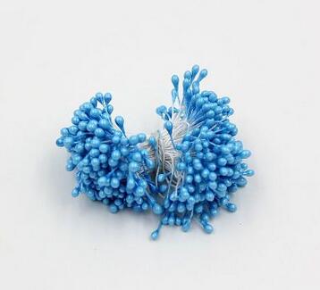 100 Stks/partij Kunstbloemen Meeldraden Parel Bloem Meeldraden Bloemen Meeldraden Voor Cake Mini Rose Bruiloft Decoratie Kunstbloemen: Light Blue