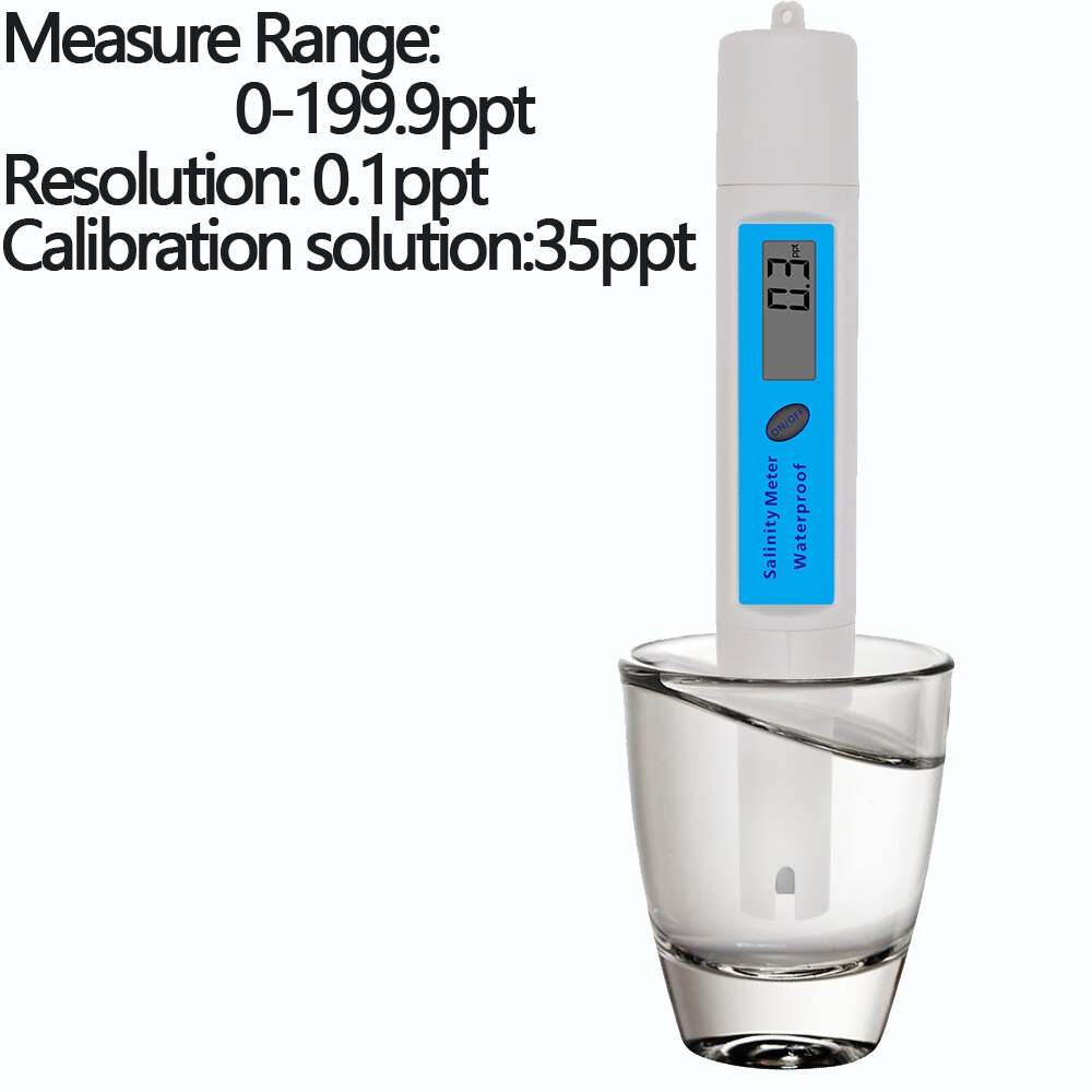 Digital Salinity Tester Salt Meter 2 in1 Temp Salinometer Aquarium Salty Testers Marine Salinity Pool Testing Salinometer 40%Off: SA-3287