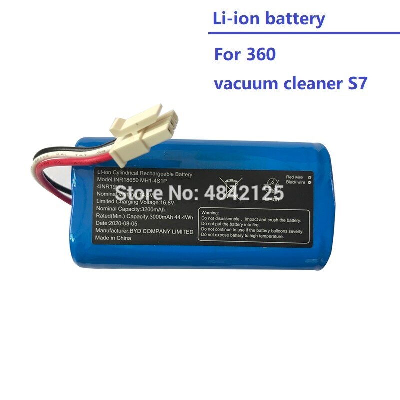 Batterie Ion Eddie 3200mAh pour aspirateur robot 360 S7, accessoires, pièces de rechange, batterie de charge