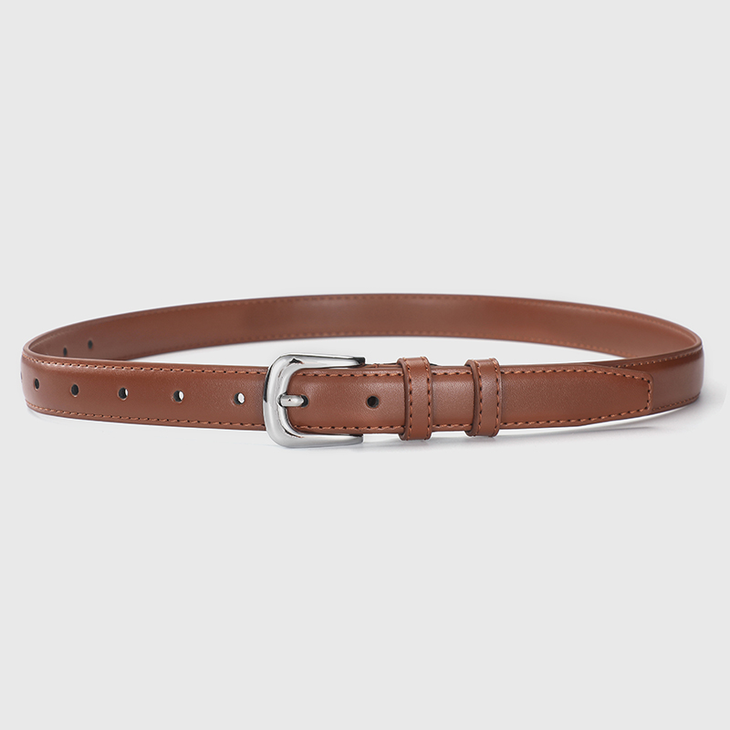 1 Uds. Cinturón fino para mujer, estilo que combina con todo, cinturón de mujer moderno y sencillo con pantalones vaqueros: Negro / 110 cm