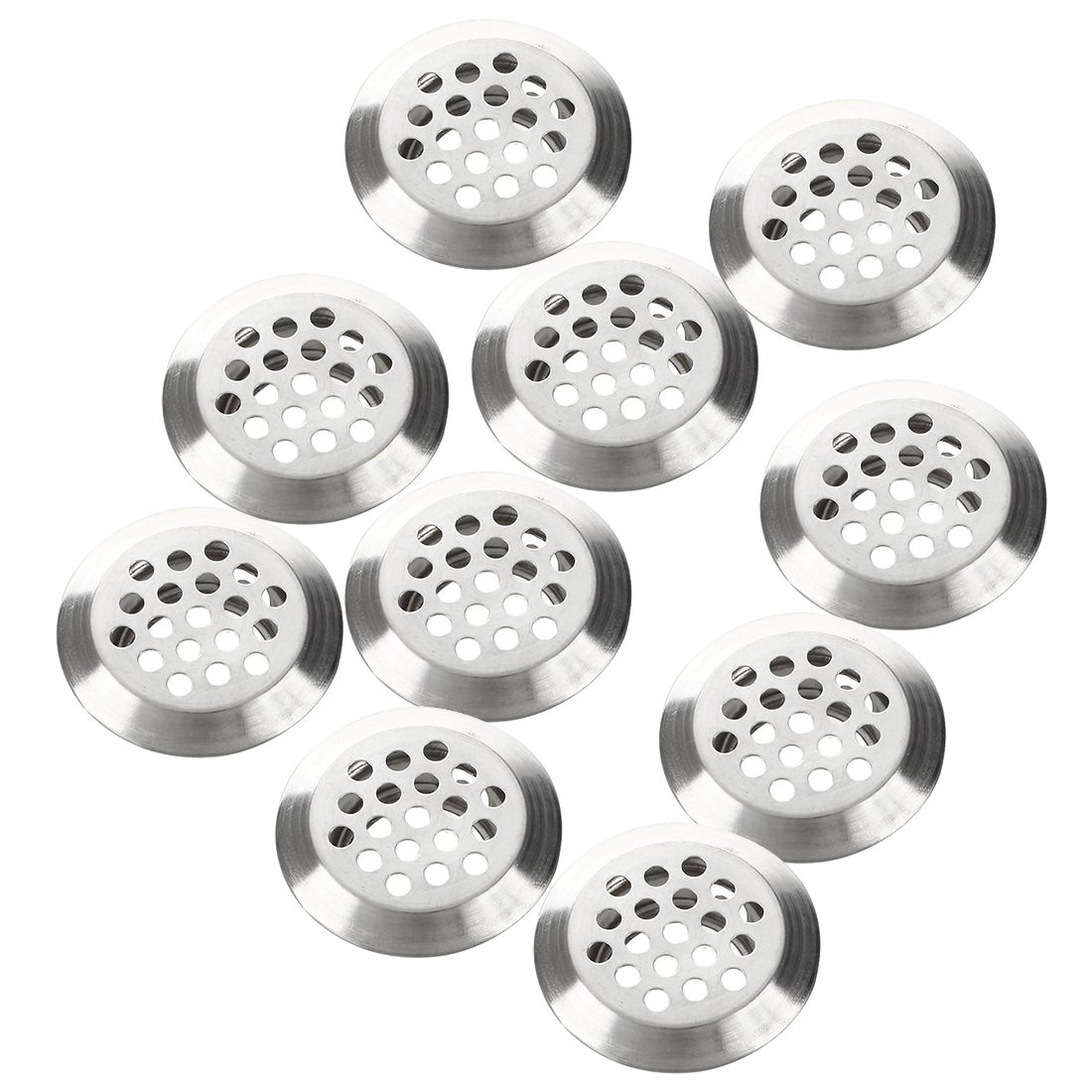 30mm x 8mm Stainless Steel Mesh Hole Air Vent Louver 10 Pcs