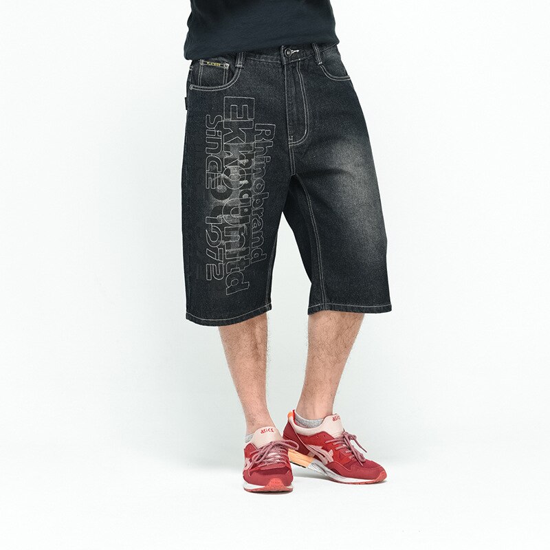 Casual herreshorts jeans mænd sommer store lommer shorts plus size denim herretøj stor størrelse 30-46