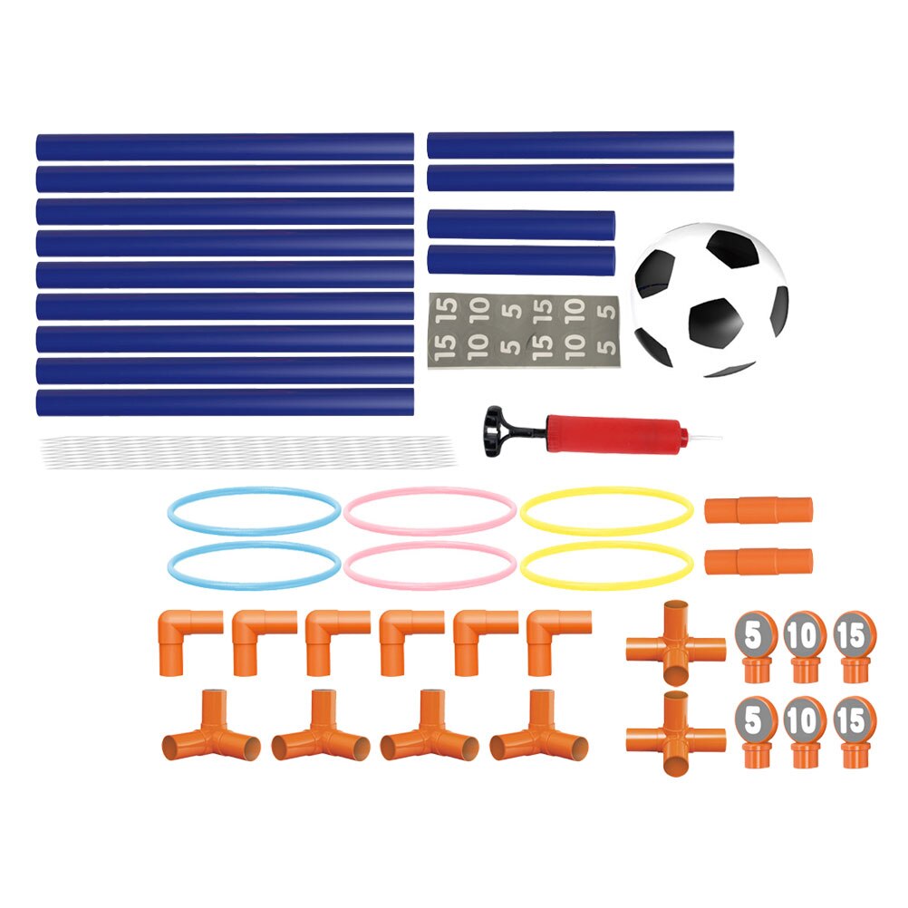 1 set 2- in -1 football net door children's ring toss game outdoor sports net for children: Default Title