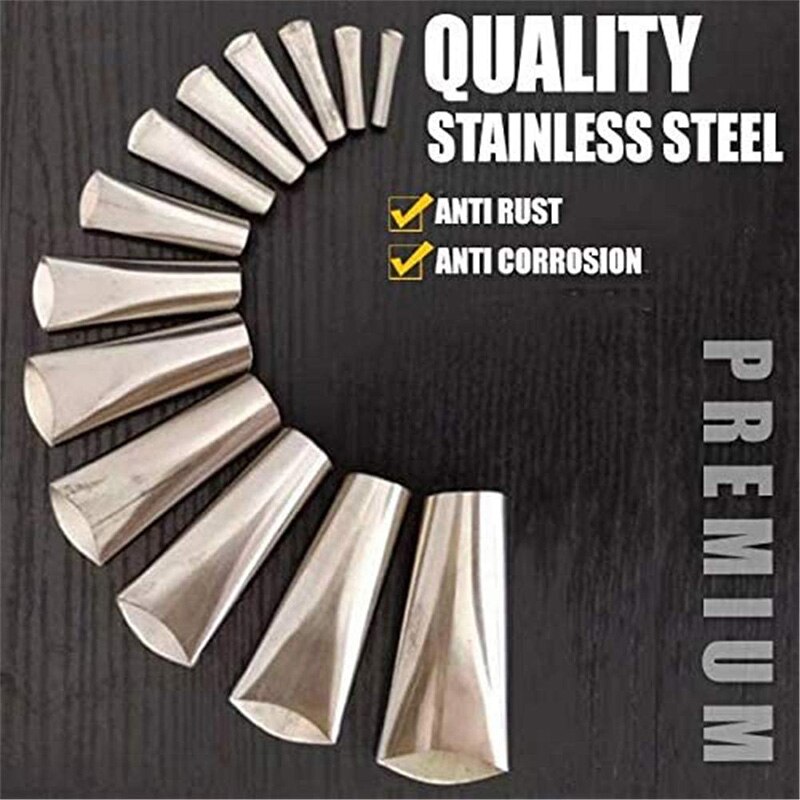 13 stuks kitspuitmond applicator, kitgereedschap, kitafwerkingsgereedschap, kitafwerkingsgereedschap voor roestvrij staal