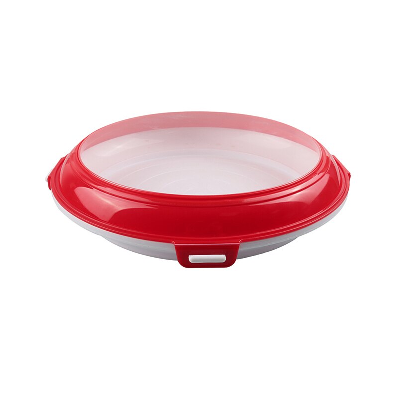 Refrigeration Food Preservation Tray Kitchen Fruit Seafood Fresh Keeping Organizer Refrigerator Preservate Storage Tool: Red