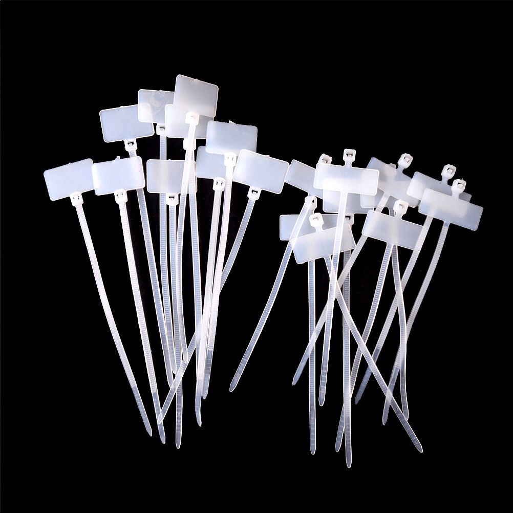 100Pcs/lot RJ45 RJ12 Releasable Nylon Cable Ties Wire Organiser Plastic Nylon Mark Tags Zip Ties Label Sticker Cable Zip Ties