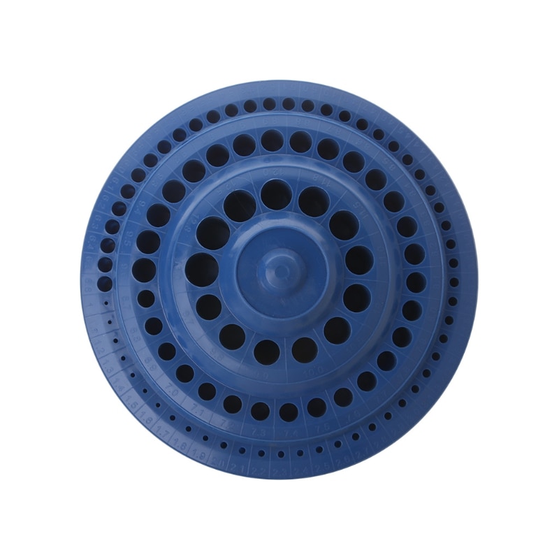 Drill Bit Storage Case Stand Round Shape Hard Plastic Organizer 100Pcs Hole Tool