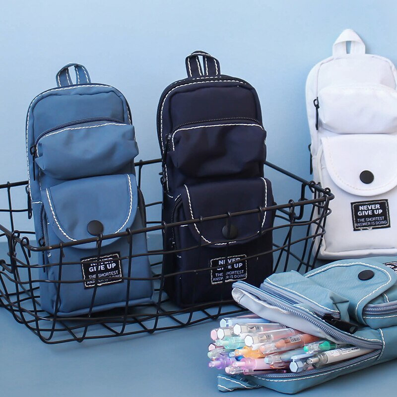 Schooltas Vorm Etui Schoolbenodigdheden Briefpapier Meisje Jongen Creatieve Pennenbakje Pencilcase Rugzak Potlood Tas