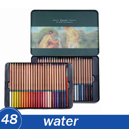 Renoir 48/72/100/120 akvarell og oljefarge blyant til håndmaling og fargelegging spesialist til kunstnere kunstforsyning fargeblyant: 48- akvarell