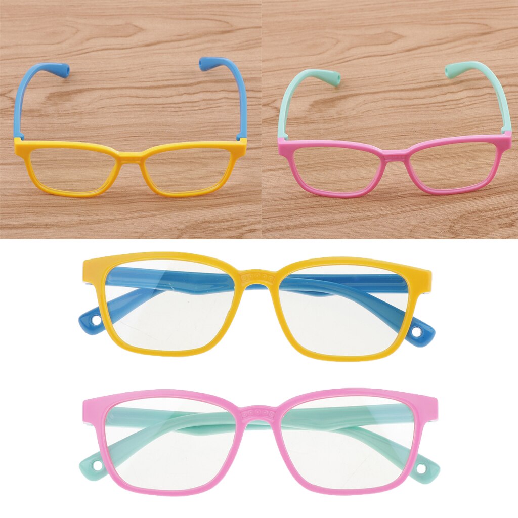 2 pacchetto Bambini Eyeglasse Luce Blu-blocco Pieghevole cornice per Bambini Occhiali da suola unisex Occhiali