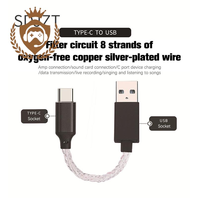USB Type C To Type C DAC Hifi Adapter Earphone Amplifie Digital Decoder AUX Audio Cable Converter Android OTG Adapter Cable