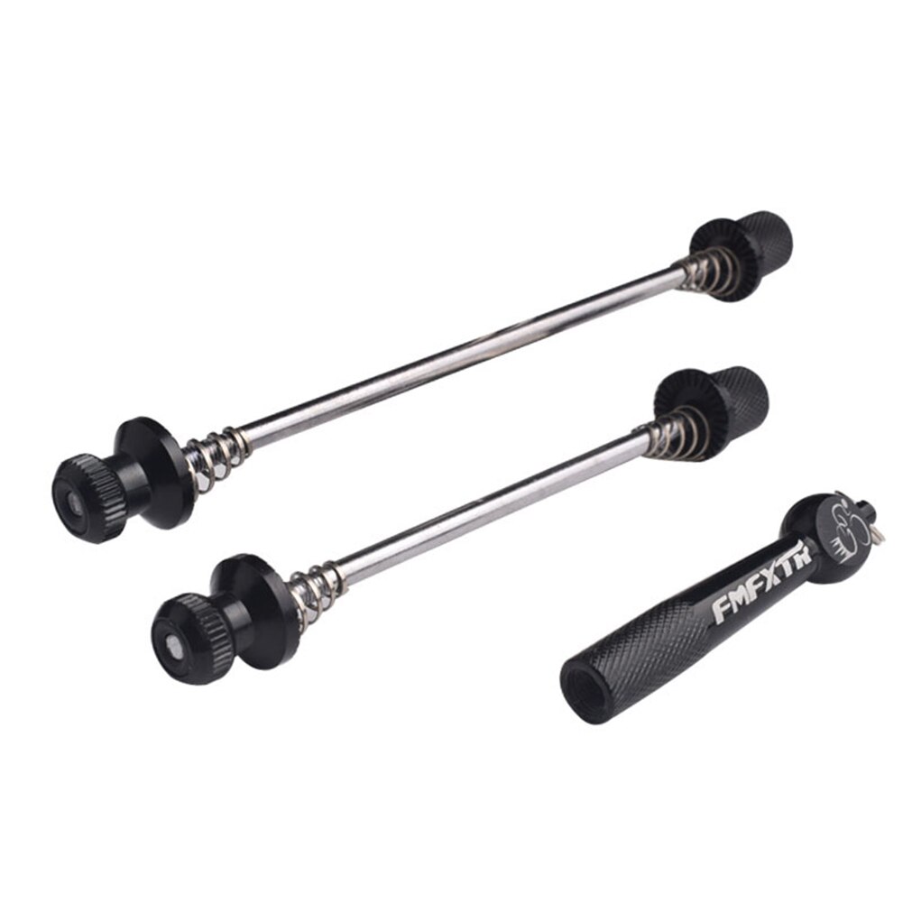 Pinchos para rueda de bicicleta, herramienta de liberación rápida para eje para bicicleta de montaña: Black