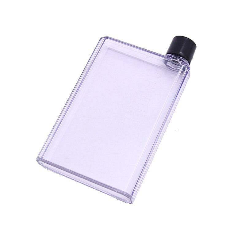 A5 papir flad vandflaske bærbar klar pad flad drikke kedel til rejse vandreture drikke flaske  (420ml)