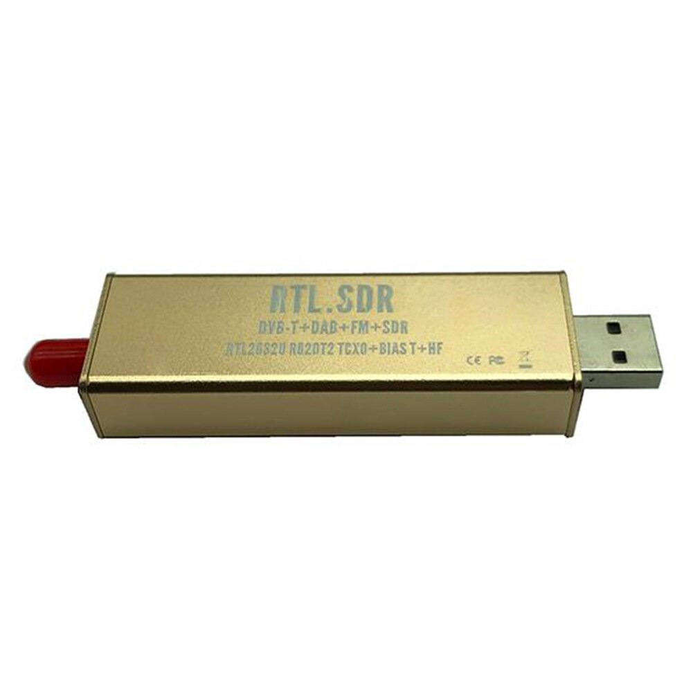 RTL-SDR SDR Receiver RTL Blog V3 R820T2 RTL2832U 1PPM TCXO RTL 0.1MHz-1.7GHz Defined Radio Band With Multipurpose Dipole Antenna: no antenna gold