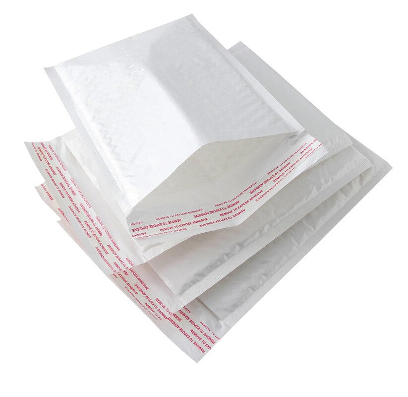 Plastic White Foam Envelope Bag Mailers Padded Envelope with Bubble Mailing Bag Wrap Packaging Bags 10pc 13*13cm
