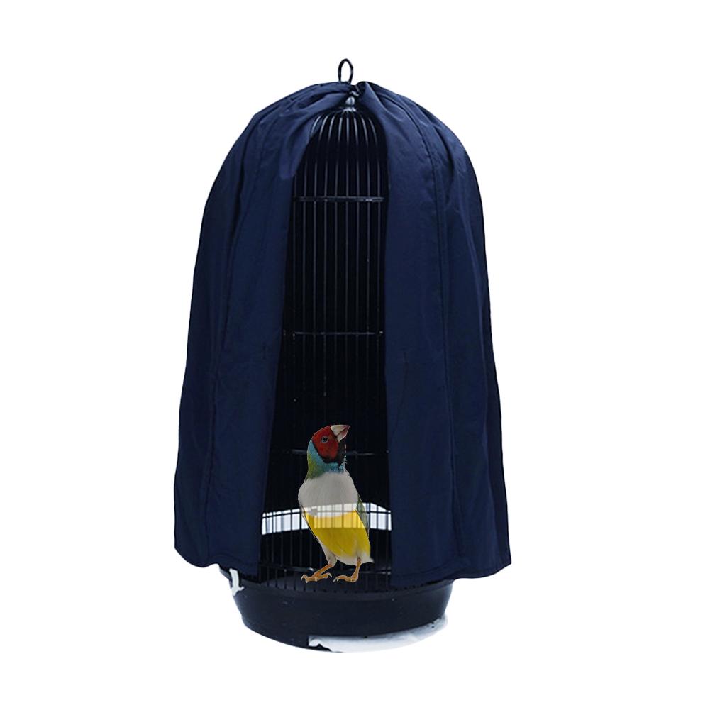 Housse pour Cage à oiseau, aide au sommeil coupe-vent, bouclier rond pour Cage canari, épaisse et résistante à la lumière, réduit les Distractions: Navy