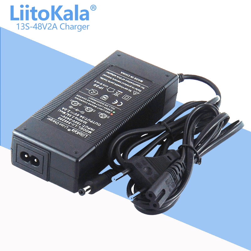 LiitoKala 48V 36V 13S 10S 2A 3A 5A Lithium-Ionen-Akku-Ladegerät Universal 42V 54,6V 5A AC DC Netzteiladapter
