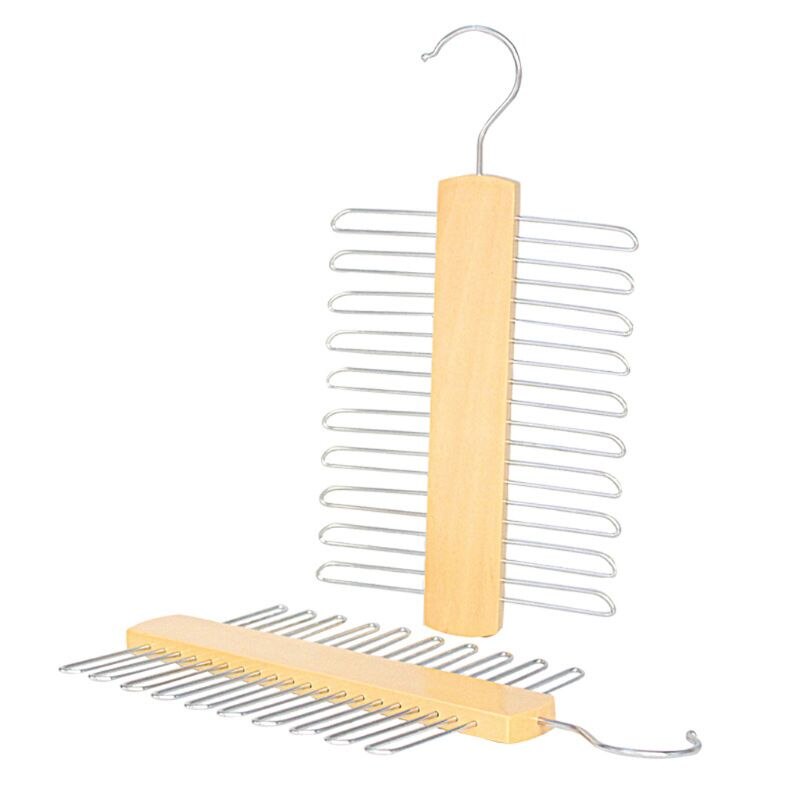 Porte-cravate en bois, 20 barres, écharpe, ceinture, accessoire