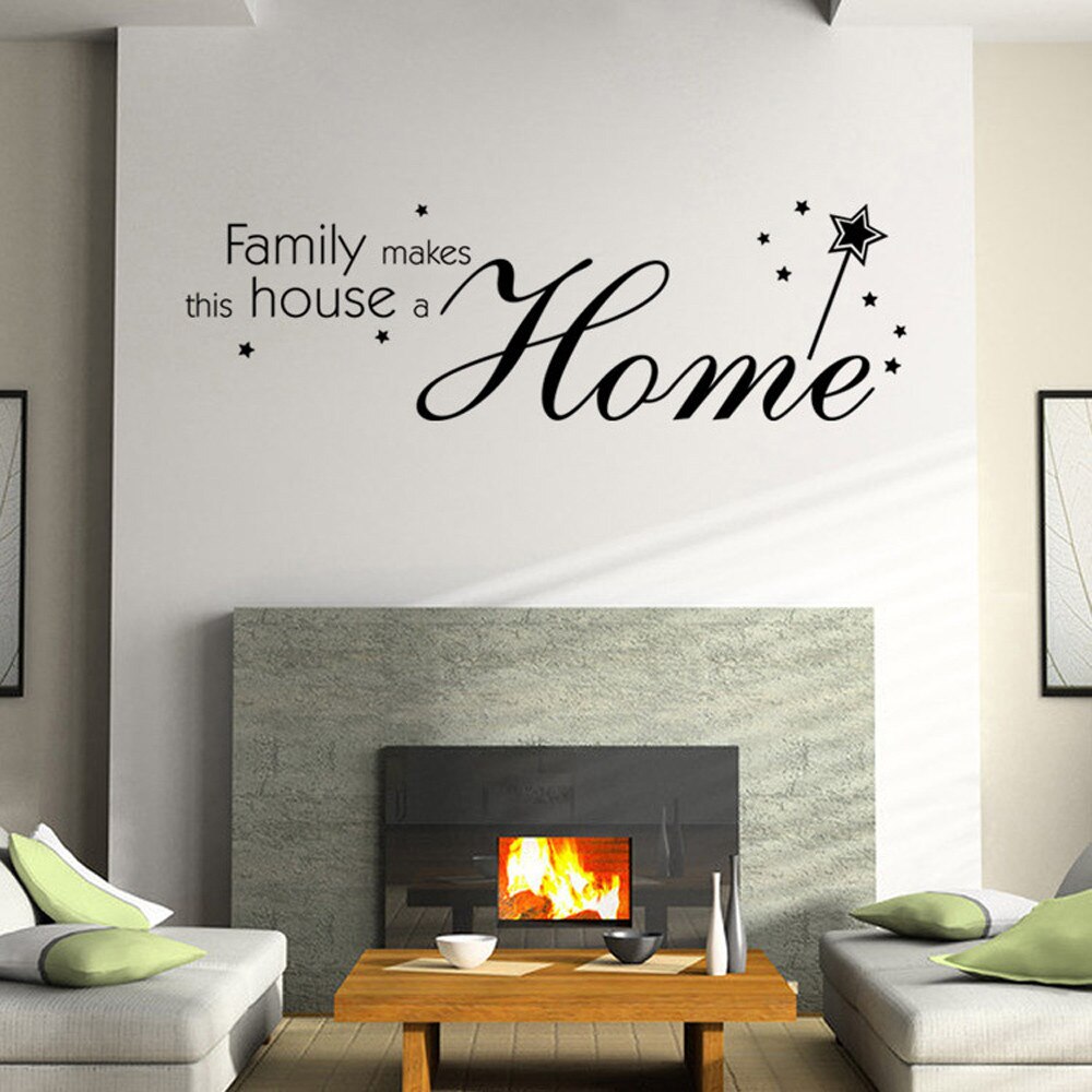 Wall Stickers Decal Home Decor Living Room Letter Quote Removable Vinyl Mural Letters Words Art Family for Wall 26