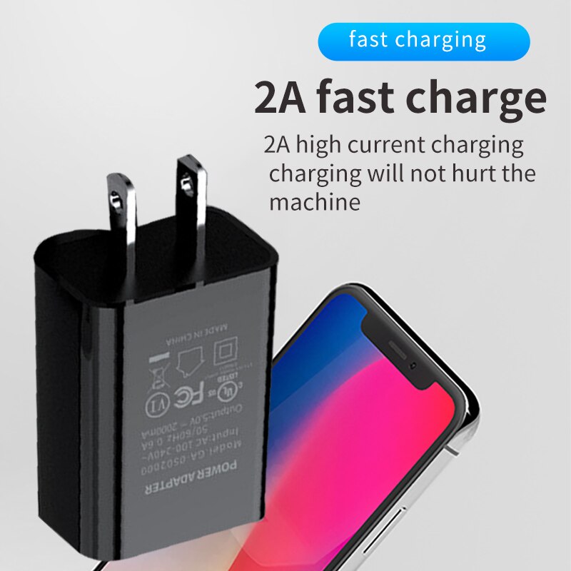 5V2A Mobile Phone Charger UL FCC Approved Mini Lightweight USB Travel Japan Thailand Canada Mexico Universal Adapter Plug
