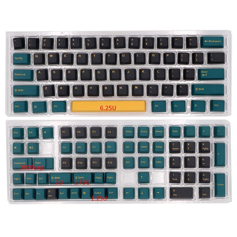 For Switches Mechanical Keyboard 126keys Pbt Standard Double-shot Keycap Oem Profile R9y7