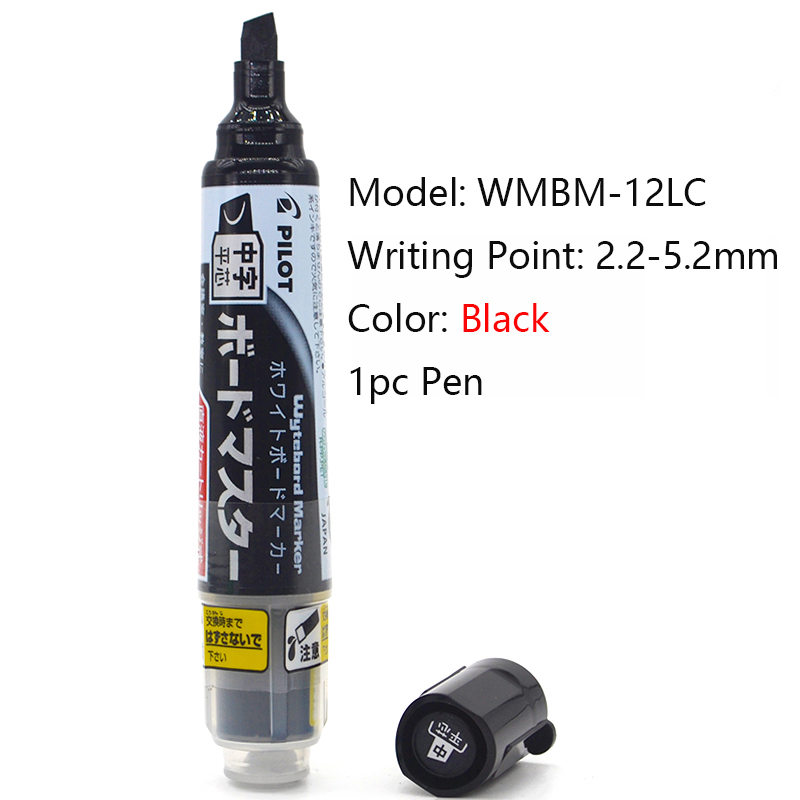 Marcadores de quadro branco piloto canetas de marcação de tinta recarregável apagável 1.7/2.2-5.2/2.3mm dicas marcadores de quadro branco material escolar escritório: Luz amarela