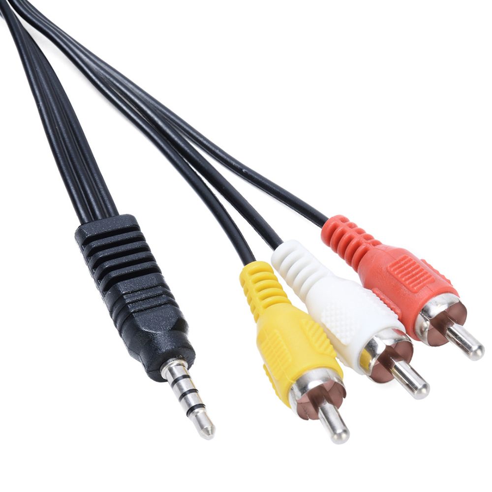 1M 35mm Jack to 3 RCA Audio Cables Stereo 35 mm Male to RCA Male Coaxial Aux Cable For Laptop TV DVD Amplifier Mp3 Speakers