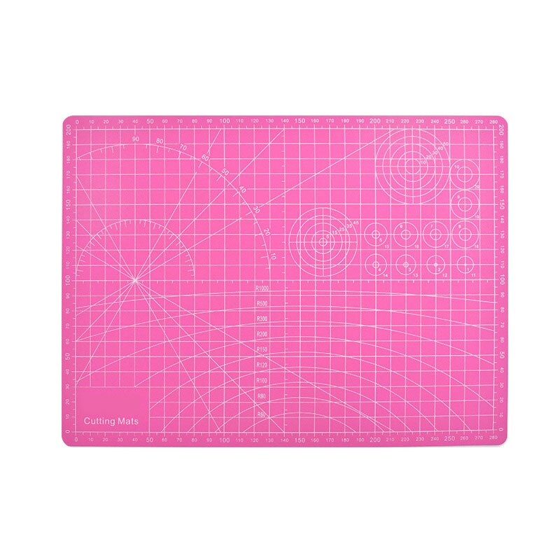 Cutting Mat for DIY Sewing Craft A4 Sturdy Rotary Cutting Mat Non Slip Surface Scrapbook Fabric: Red