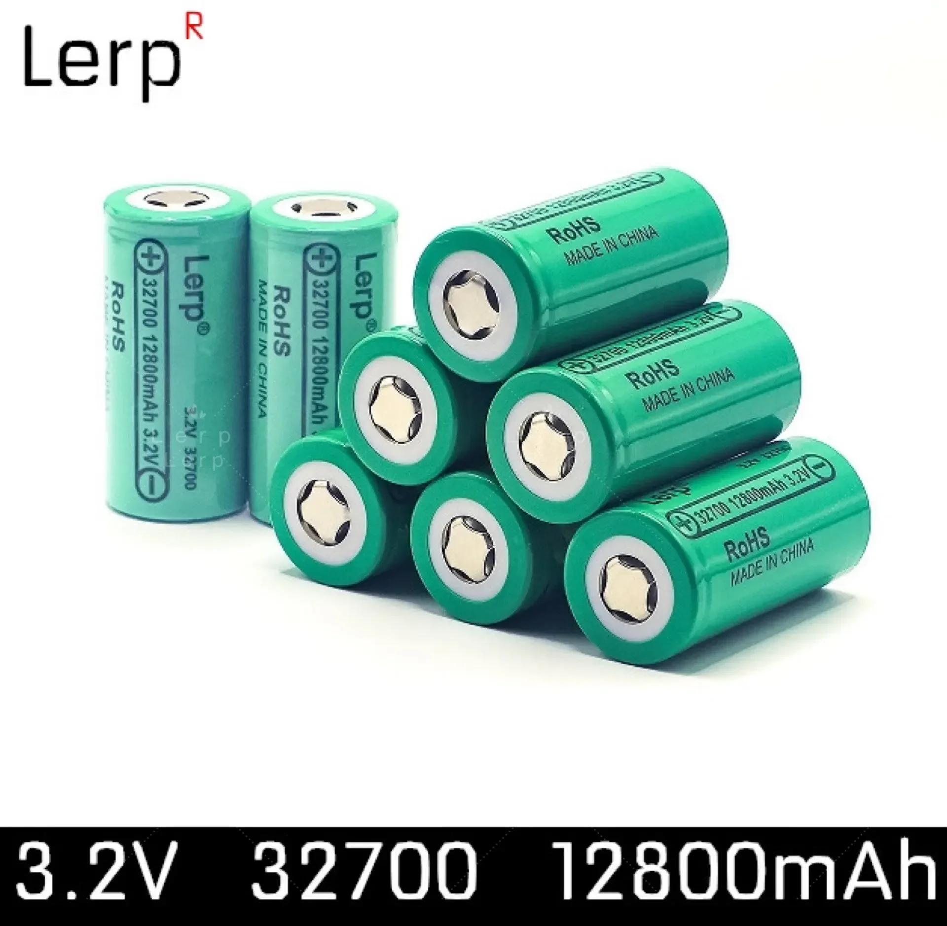 Batería de 3,2 V 32700 12800 mAh, batería recargable LiFePO4 35A 55A de alta potencia, descarga continua: Azul cielo