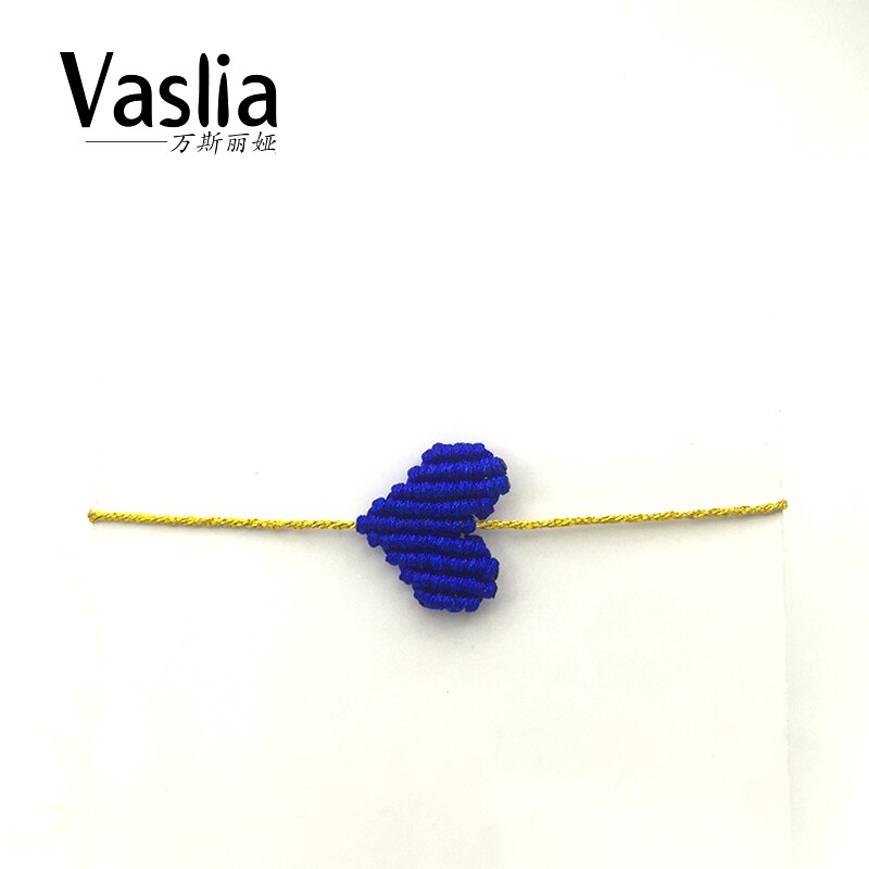 VISALIA-pulsera trenzada con forma de corazón para mujer, de la suerte arcoíris brazalete con, hilo simple de , joyería hecha a mano, el mejor de verano: sapphire