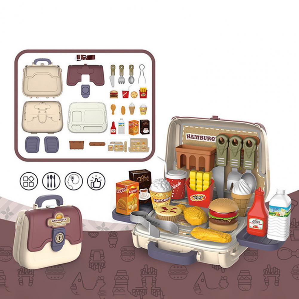Pretend Play Speelgoed Te Dragen Mooie Anti-Crack Hamburger Gereedschap Handtas Speelhuis Speelgoed