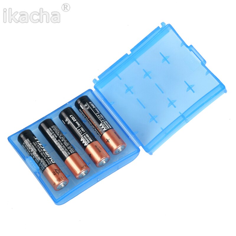 2 stks/partij Mini Draagbare Plastic Battery Case Holder Opbergbox Voor AAA/AA Oplaadbare Batterij Cover