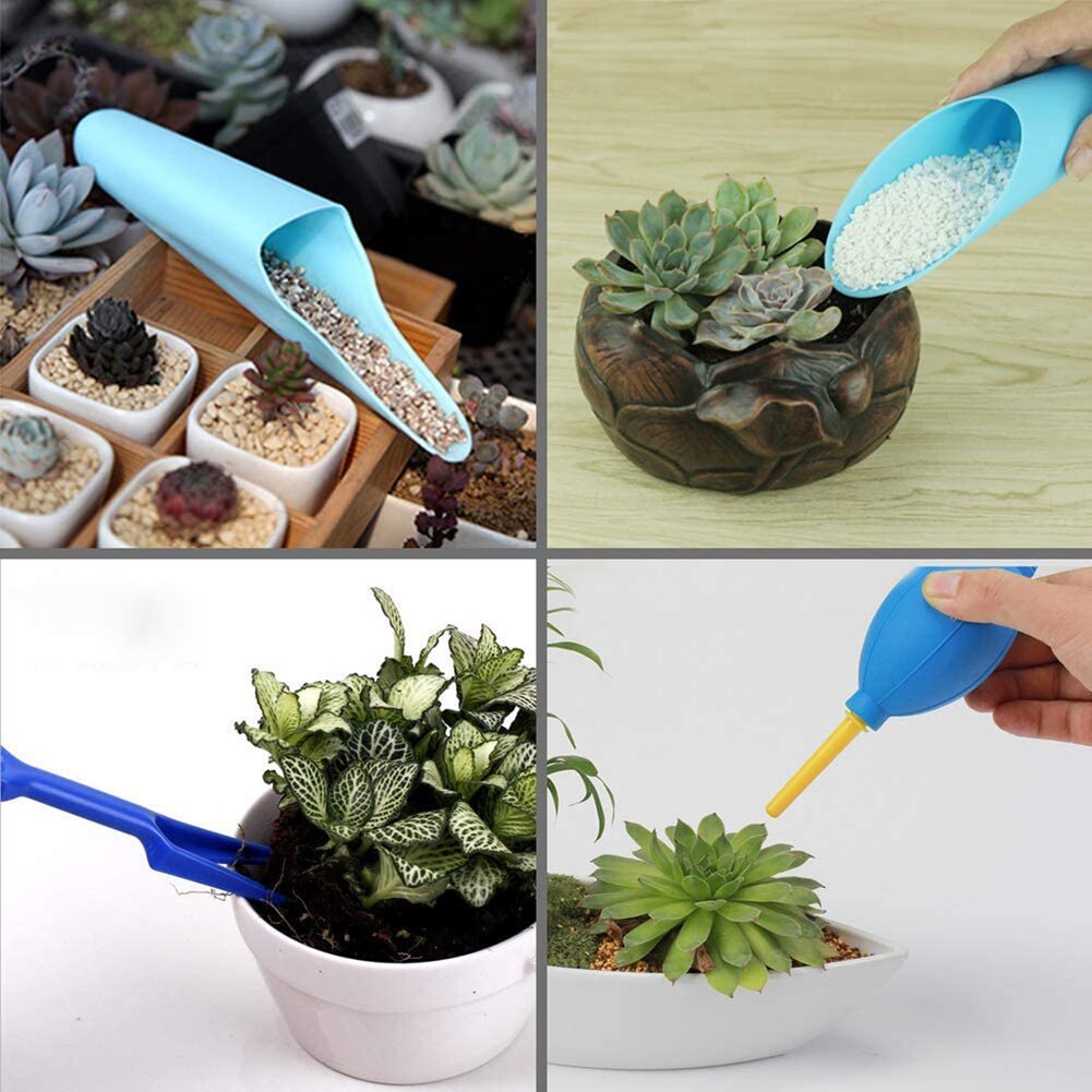 2Pcs Zaaien Vetplanten Transplanteren Zaailingen Teelt Planten Gereedschap Bonsai Meststof Boren Punchers Tuin Planter