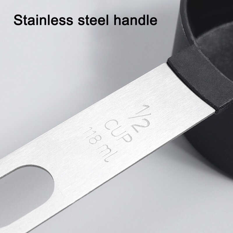 8 Stks/set Rvs Maatbekers Lepels Set Keuken Bakken Tools Met Handgreep Bakvormen