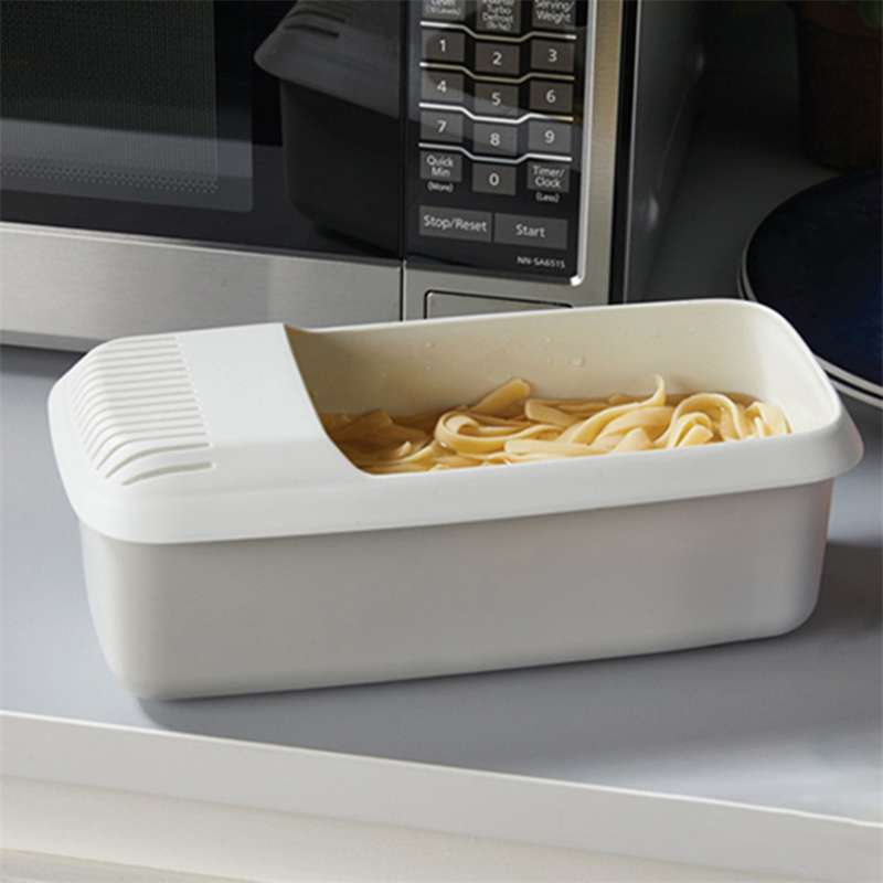 Olla de Pasta para microondas, utensilio de cocina con colador resistente al calor, vaporizador para botes, fideos y espagueti