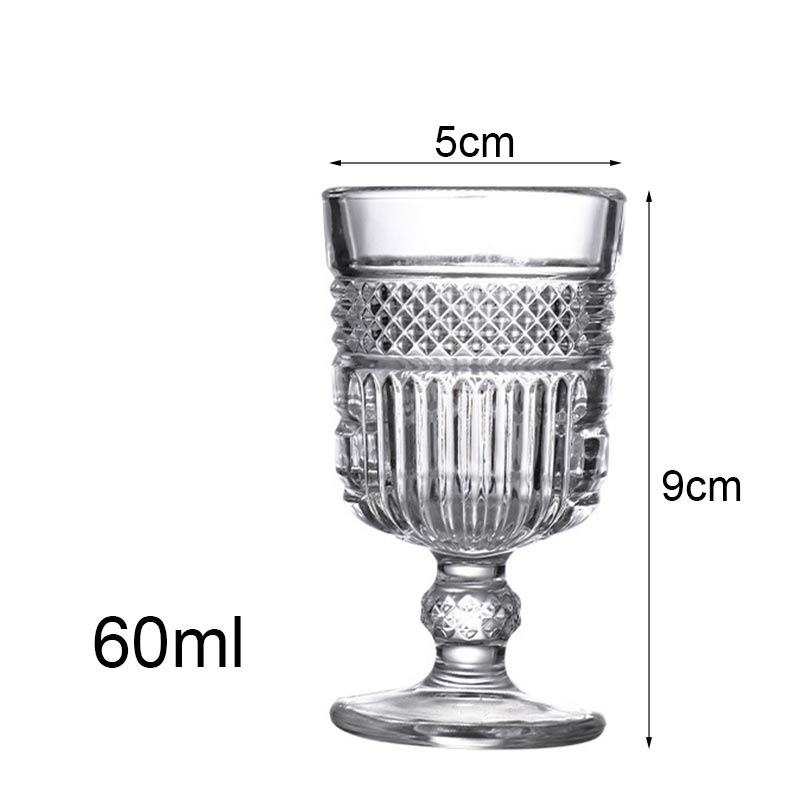 Mini copa de vidrio en relieve para Bar, vaso transparente para cóctel, vaso para café expreso, leche, zumo, , 1 unidad: 2