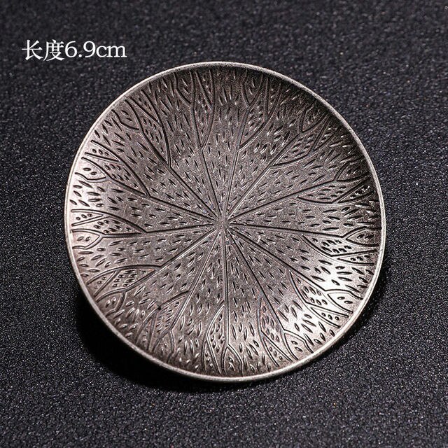 1Pc japonia metalowa podstawka ze stopu uchwyt na kubek spodek herbaty Potholder zestaw do herbaty Kung Fu ekologiczne ceremonia akcesoria Coaster 6.9Cm: G