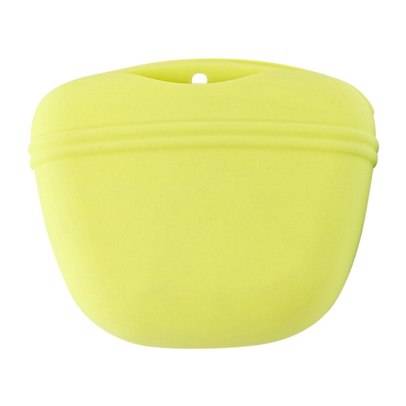 Husdjur hund silikon behandla väska ficka mat mellanmål påse haversack midjeväska för utomhus husdjur träningspåsar: Grön