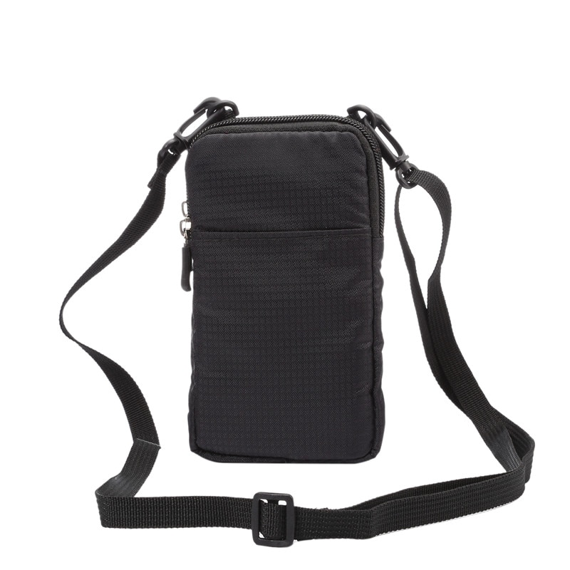Yiang nylon universel tegnebog mobiltelefon taske 6.0 tommer mini cross body skuldertasker taske bærbar taske til iphone / samsung